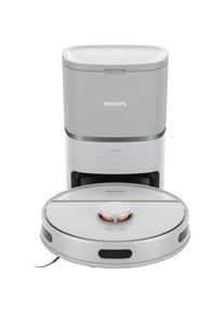Philips , Saugroboter »XU3110/02, 230 min Akkulaufzeit, Teppichfunktion«, 360° Lasernavigation und Wischfunktion, inkl. Entleerungsstation , Hell...