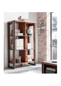 Home Affaire , Wandregal »Detroit« Höhe 140 cm , braun/ schieferfarben