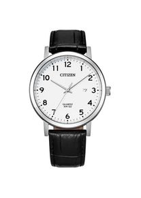 Citizen , Quarzuhr, Armbanduhr, Herrenuhr, Lederarmband, Datum , schwarz , Klassische Herrenarmbanduhr