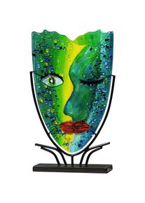 Casablanca by Gilde , Dekovase »Twinkle«, (1 St.), dekorative Vase aus Glas, Dekoobjekt , grün