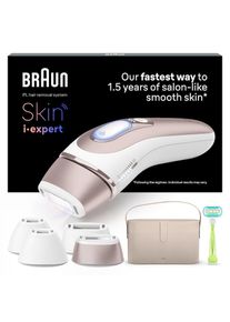 Braun , IPL-Haarentferner »Smart Skin i·expert PL7387«, 4 Aufsätze für Gesicht & Körper, Venus Rasierer & Aufbewahrungsbox , weiß/Braun ,...