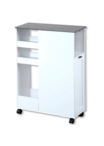 Kesper , K&uuml;chenwagen &raquo;Nischenregal, wei&szlig;, FSC&laquo;, wei&szlig; / graun, Spanplatte, B/H/T: 60 cm x 86 cm x 25 cm, wei&szlig; / graun