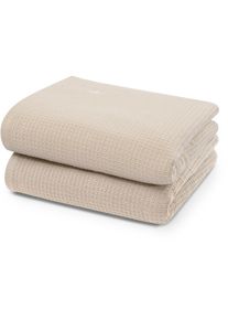 Ross , Handtücher »Waffelpique«, (Packung, 2 St.), 100% Baumwolle , natur , B/L: 50 cm x 100 cm