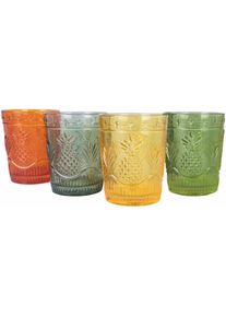 Villa d'Este , Gläser-Set »Piňa bunt 250 ml«, (Set, 4 tlg.), Wassergläser-Set, 4-teilig, Inhalt 250 ml , gelb/grün/orange