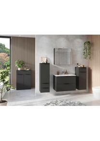 Germania , Badmöbel-Set »Crandon«, (3 St.), inkl. WT-Unterschrank, Spiegel und Mediumschrank , Graphit