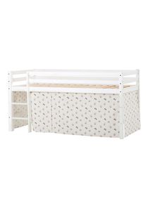 Hoppekids , Hochbett »ECO Dream, Kinderbett, Spielbett, Halbhohes Bett aus Massivholz«, inkl. Vorhang-Set Creator, Bettgröße & Matratze wählbar ,...