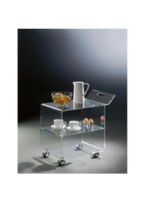 Places of Style, K&uuml;chenwagen &raquo;Remus&laquo; aus Acrylglas, transparent, Acrylglas, B/H/T: 63 cm x 59 cm x 38 cm, transparent