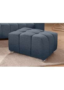 exxpo - sofa fashion, Hocker &raquo;Elias hochwertig und elegant, mit tollem Sitzkomfort&laquo;, night sky, Struktur (100% Polyester);Webvelours (100% Polyester),