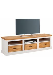 Home Affaire, Lowboard &raquo;Selma&laquo; TV-Kommode, Breite 170 cm, 3 Schubk&auml;sten, wei&szlig;/natur, B/H/T: 170 cm x 50 cm x 50 cm, wei&szlig;/natur