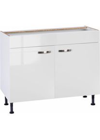 KOCHSTATION , Sp&uuml;lenschrank &raquo;KS-Cara&laquo; Breite 100 cm , wei&szlig; gl&auml;nzend/wei&szlig; , wei&szlig;