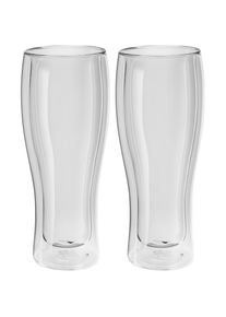 Zwilling , Bierglas »Sorrento Bar«, (Set, 2 tlg.), Doppelwandig, Borosilikatglas, 2-tlg., je 410 ml , Transparent