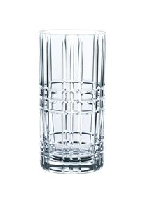 Nachtmann , Longdrinkglas »Square«, (Set, 4 tlg.), Made in Germany, 445 ml, 4-teilig , transparent