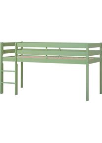 Hoppekids , Spielbett »ECO COMFORT, Hochbett, in 2 Einzelbetten teilbar«, Höhe 72cm, Farbe & Größe & Matratze , Grün