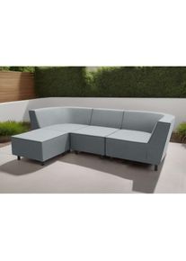 DOMO collection , Ecksofa »Sonna, individuell zusammenstellbar L-Form«, Gartenlounge-Set oder Einzelelemente, Outdoor , dunkelgrau