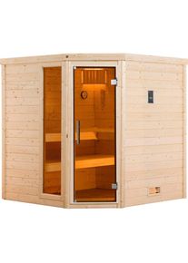 Weka , Sauna »Turku«, 7,5 kW-Ofen mit digitaler Steuerung , natur