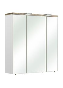 Saphir , Spiegelschrank »Quickset 931 Badschrank, 3 Spiegeltüren, 6 Einlegeböden, 65 cm breit«, inkl. LED-Beleuchtung, Türdämpfer,...