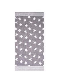 Dyckhoff , Handtücher »Stars«, (2 St., 2er Set Handtücher 50 x 100 cm), mit Sternen und Bordüre , grau , B/L: 50 cm x 100 cm