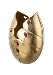 Creativ deco , Dekovase, (1 St.), in Blattstruktur, Höhe 42 cm , goldfarben