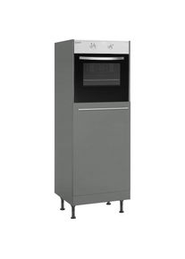 Optifit , Backofenumbauschrank &raquo;Bern&laquo; 60 cm breit, 176 cm hoch, h&ouml;henverstellbare Stellf&uuml;&szlig;e, mit Metallgriff , basaltgrau/basaltgrau , basaltgrau