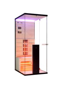 Sanotechnik , Infrarotkabine »Billund 1«, mit Farblichttherapie, MP3 Player (inkl. Bluetooth), 2x Lautsprecher , Holz