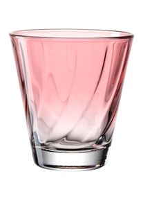 Leonardo , Gläser-Set »Trinkglas, TWIST, 215 ml, 4er-Set«, (Set, 4 tlg.), Whiskybecher, spülmaschinengeeignet , rot