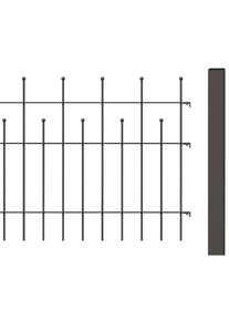 Alberts , Metallzaun »Anbauset Madrid«, Höhe: 49,5, 73,5 und 98,5 cm, Breite: 200 cm, zum Einbetonieren , grau
