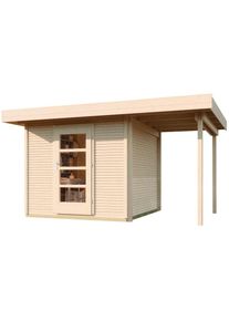 Weka , Gartenhaus »Line 172 A Gr.3, natur, 28 mm, Anbau ca. 150 cm« , naturbelassen