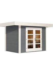Weka , Gartenhaus »Designhaus 126 Plus« , grau-weiß