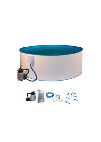 Konifera , Rundpool »Florida I«, (Set), 5-tlg., in verschiedenen Größen , weiß , Ø/B/H/L: 350 cm x Breite Höhe 90 cm x Länge
