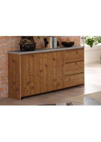 Home Affaire , Sideboard »Maribo«, Kommode im modernen Landhaus-Stil, mit Betontopplatte, Breite 150 cm , naturfarben