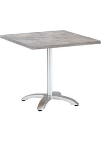 Best , Gartentisch »Maestro«, 80x80 cm , silber/Beton + silber + Beton