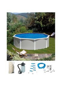 Konifera , Rundpool »MALAGA 1«, (Set, 5 tlg.), Höhe 120 cm, in versch. Größen , grau , Ø/B/H/L: 300 cm x Breite Höhe 120 cm x Länge