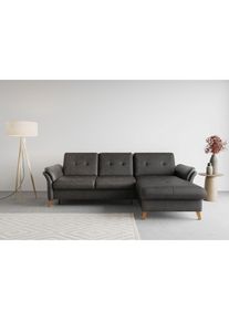 Sit & More sit&more , Ecksofa »Göteborg«, Sitztiefenverstellung und Federkern, wahlweise mit Bettfunktion , anthrazit