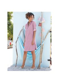 Casual Looks , Damen , Jeanskleid »Jeans-Kleid« , rosé , Normalgrößen , 54 -Normalgrößen , 54 , gewebte Qualität