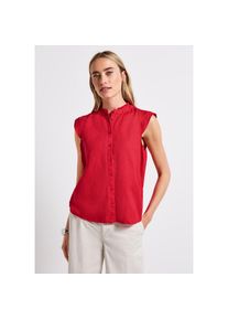 Street One , Hemdbluse, ärmellos, mit Rüschen , glory red , 38 , 38 , Leinenmix-Bluse mit Rüschen von Street One