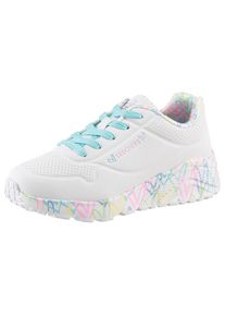 Skechers , Kinder,Jugendliche , Sneaker »UNO LITE-LOVELY LUV« , Schnürschuh mit bedruckter Sohle, Größenschablone zum Download , weiß-türkis-rosa ,...