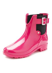Vivance , Gummistiefelette, Gummistiefel im Chelsea-Look, Schlupfstiefel, Boots, Stiefel VEGAN , pink , 42 , 42 , Mit Stretcheinsatz, zum Schlupfen