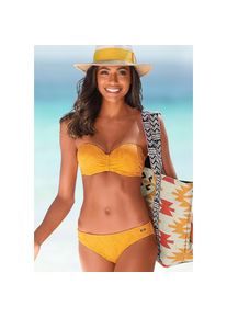 Buffalo , Bügel-Bandeau-Bikini »Romance« aus Strukturware , gelb , Cup C , 40 -Cup C , 40 , Modische Strukturware