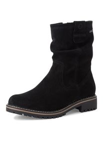 Tamaris , Winterstiefelette, Blockabsatz, Winterboots, Stiefelette mit Duo Tex-Ausstattung , schwarz , 41 , 41 , Winterboots mit Raffungen am...