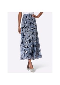 CR&Eacute;ATION L creation L, Damen, Bahnenrock, marine-bleu-bedruckt, 21, marine-bleu-bedruckt, aus recyceltem Polyester