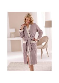 Plantier , Damenbademantel , mauve-ecru , 100% Baumwolle , 40/42