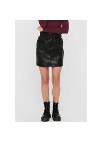 Only , Lederimitatrock »ONLMAIYA-MIRI FAUX LEATHER SKRT« , Black , XS (34) , XS (34) , Trendy Minirock von Only