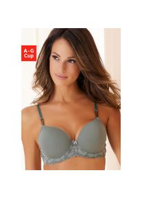 Lascana , Bügel-BH »Mably«, mit floraler Spitze, Dessous , graugrün , Cup B , 85 -Cup B , 85 , Bügel-BH von Lascana mit liebevollen Details
