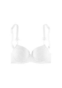 Lascana, Damen, Schalen-BH &raquo;Aurora&laquo; mit B&uuml;gel und zarter Spitze, Dessous, creme, Cup C, 70 -Cup C, creme, Femininer Lascana Schalen-BH mit B&uuml;gel