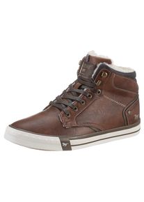 Mustang Shoes , Sneaker, mit zweckmäßigem Innenreißverschluss , kastanie-used , 42 , 42 , High Top Sneaker mit Logoprägung