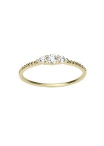 Firetti, Damen, Goldring &raquo;Schmuck Geschenk Gold 333 Damenring Goldring&laquo; mit Zirkonia (synth.), gelbgoldfarben-kristallwei&szlig;, gelbgoldfarben-
