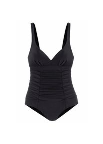 Lascana, Damen, Badeanzug mit dekorativer Raffung und Shaping-Effekt, schwarz, Cup A, 46 -Cup A, schwarz, In edler Optik mit dekorativer Raffung