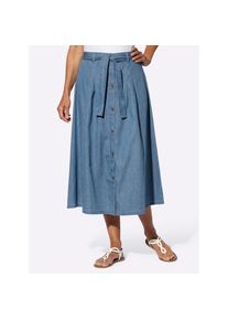 Classic Basics , Damen , Jeansrock , blue-bleached , 52 , 52 , reine Baumwolle
