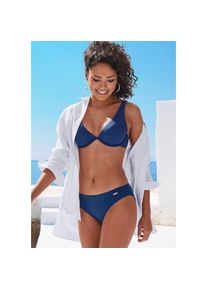 Venice Beach , Bügel-Bikini-Top »Lucky«, aus gerippter Strukturware , blue , Cup B , 42 -Cup B , 42 , Trendige Unifarbe