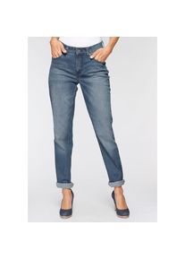 MAC, Damen, Stretch-Jeans &raquo;Melanie&laquo; Gerade geschnitten, mid blue main wash, L&auml;nge 30, 40 -L&auml;nge 30, mid blue main wash, Stretch-Jeans Melanie von MAC